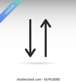Simple flat arrow vector icon