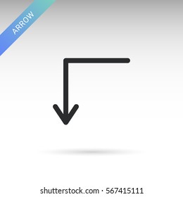 Simple flat arrow vector icon