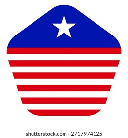 Uma simples representação em forma de tela plana da bandeira dos EUA como um ícone