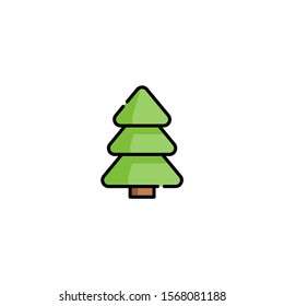 simple flat art trees logo