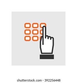 Simple flat ATM input vector icon 