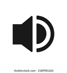 simple flat audio speaker sound vector icon.