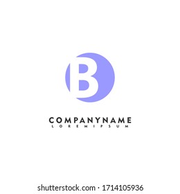 diseño creativo simple con el logotipo B plano, ilustración vectorial.