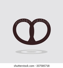 Simple flat bakery icon on gray background