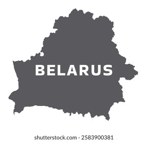 Simple flat Belarus map grey vector