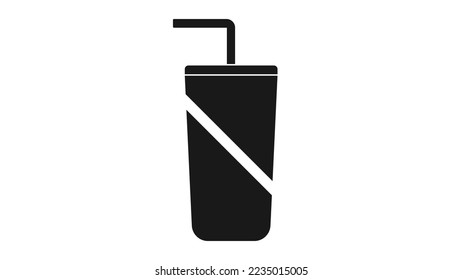 Simple Flat Beverage Sign Vector
