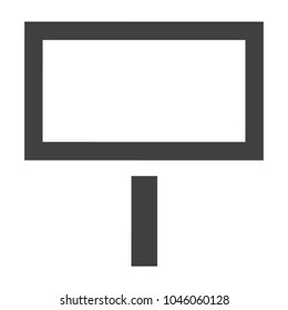 Simple flat billboard vector icon. Advertisment sign, symbol
