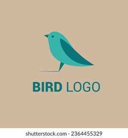 simple flat bird logo illustration vector