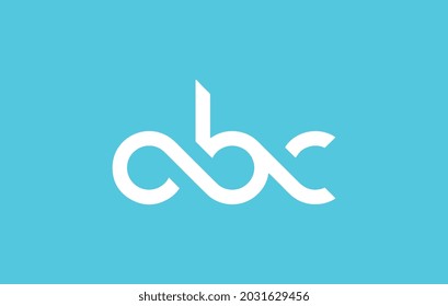 simple flat black ABC logo vector