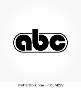 Simple Flat Black ABC Logo Vector