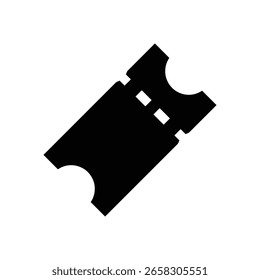 Ilustración gráfica de Vector de boleto negro plano simple