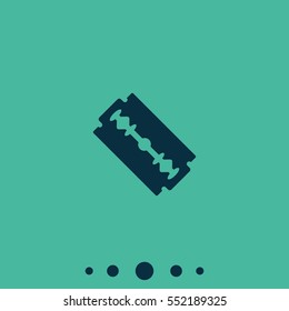 Simple flat blade razor icon.