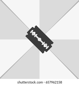 Simple flat blade razor icon.