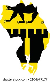 Einfache, flache, leere Vektorgrafik der norwegischen Hauptstadt SARPSBORG, NORWEGEN