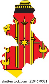 Simple flat blank vector flag map of the Norwegian regional capital city of SKIEN, NORWAY