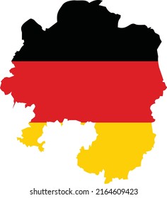 Simple flat blank vector flag map of the German regional capital city of HAGEN within the flag of GERMANY