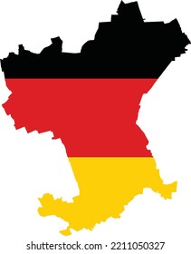 Simple flat blank vector flag map of the German regional capital city of SALZGITTER within the flag of GERMANY