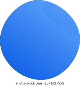 A simple, flat blue circle on a light
