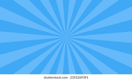 Simple Flat Blue Light burst Effect vector background