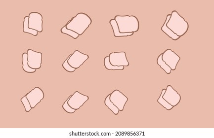 simple flat bread vector patern