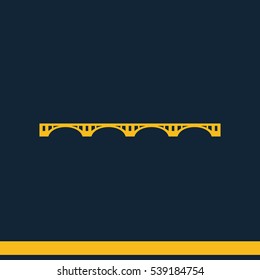 Simple flat bridge icon.