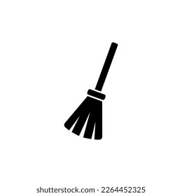 simple flat broom icon design vector