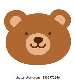 Simple and flat brown Bear