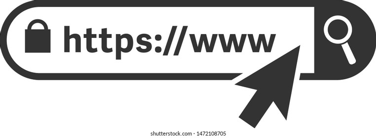 simple flat browser search bar or address bar icon vector illustration