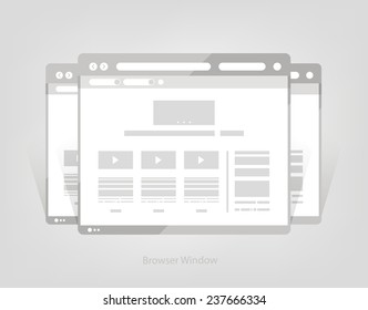 Simple flat browser window design.