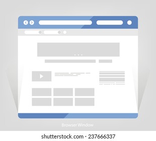 Simple flat browser window design.