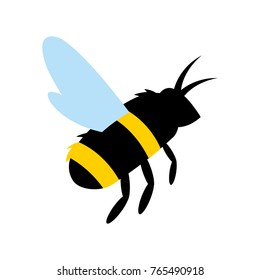 A simple, flat bumblebee icon