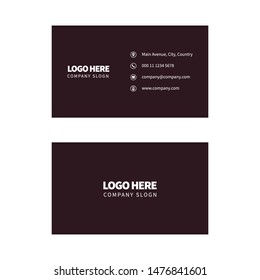 Simple Flat Business Card Layout Template
