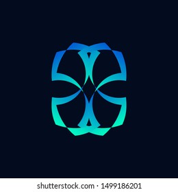 Simple Flat Business Logo Icon Template with Luxury and Elegant Design for Identity, Label, Badge, or Profile.