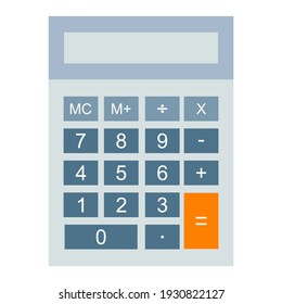 Simple flat calculator vector illustration design