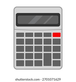 Simple Flat Calculator Vector Illustration. Ideal for use in educational materials, finance or accounting concepts, math tutorials or business infographics.