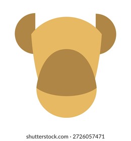 Simples ilustração de ícone de camelo plano isolado no fundo transparente. Estilo vetorial minimalista adequado para o tema do deserto, conceitos do Oriente Médio, Ramadã e design islâmico, educação, viagens, infográfico, ícone de aplicativo e projetos de web ou impressão.