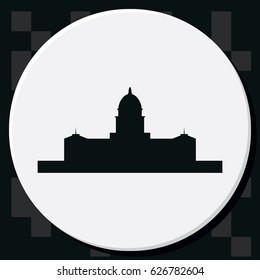 Simple flat Capitol building icon.