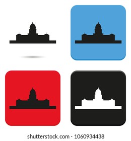 Simple flat Capitol building vector icon.