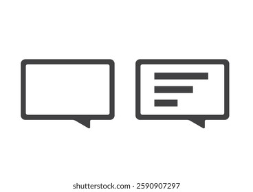 Simple and Flat Caption Icon Illustration