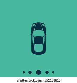 Simple flat car top view icon.
