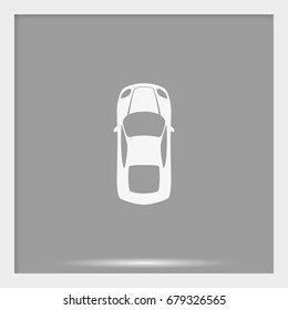 Simple flat car top view icon.
