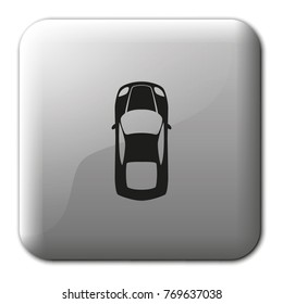 Simple flat car top view vector icon.