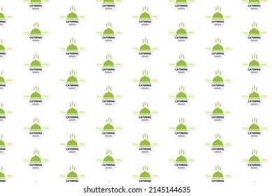 Simple Flat Catering Logo pattern design and wallpaper art