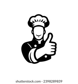 Simple Flat Chef Logo Vector