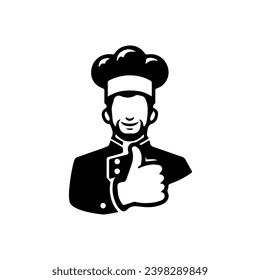 Simple Flat Chef Logo Vector