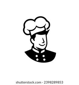 Simple Flat Chef Logo Vector