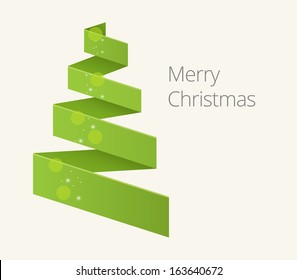 Simple flat Christmas tree illustration for you design.