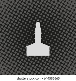 Simple flat church icon.