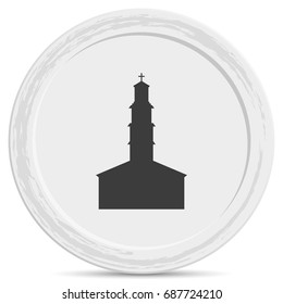 Simple flat church icon.