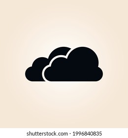 Simple flat Cloud Icon Vector. Perfect Black cloud pictogram illustration